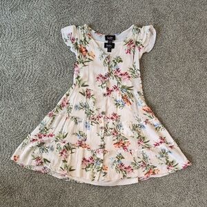 by & by Floral Kids Dress with Button-Down Front